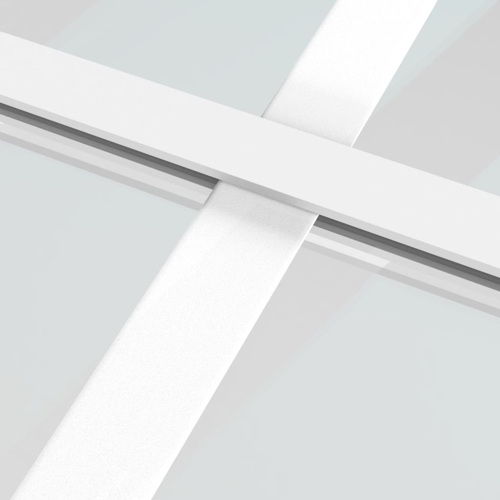 vidaXL Συρόμενη Πόρτα Λευκή 76 x 205 εκ. από Γυαλί ESG / Αλουμίνιο