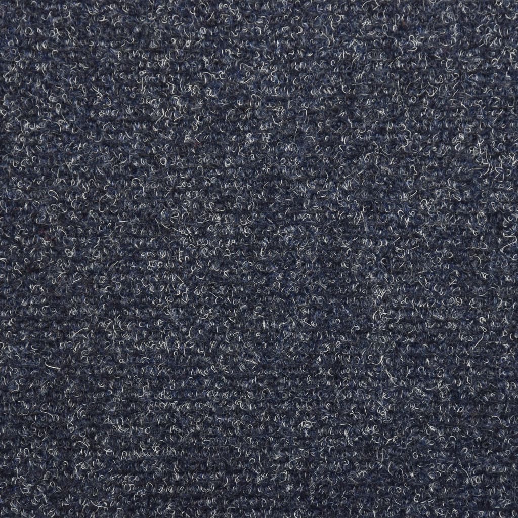vidaXL Πατάκια Σκάλας 15 τεμ. Μπλε 65x21x4 εκ. Βελονιασμένο Ύφασμα
