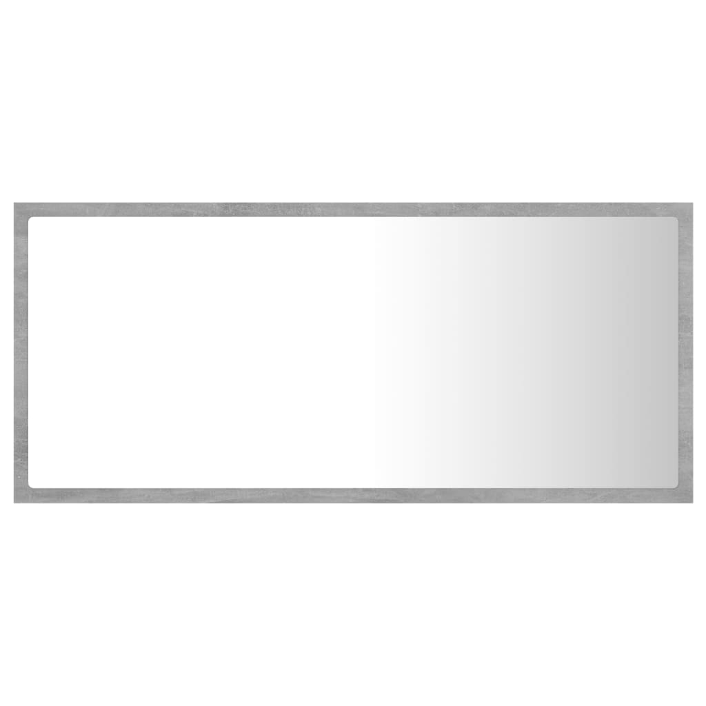 vidaXL Καθρέφτης Μπάνιου Γκρι Σκυροδέματος 90x8,5x37 εκ. Ακρυλικός