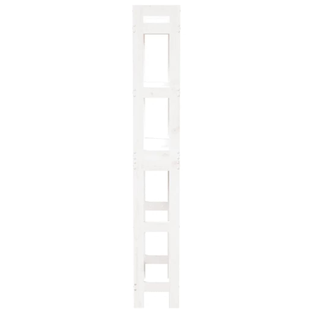 vidaXL Ραφιέρα για Τουαλέτα Λευκή 63 x 26 x 171 εκ. Μασίφ Ξύλο Πεύκου