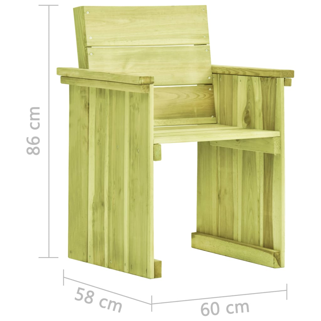 vidaXL Καρέκλα Κήπου από Εμποτισμένο Ξύλο Πεύκου