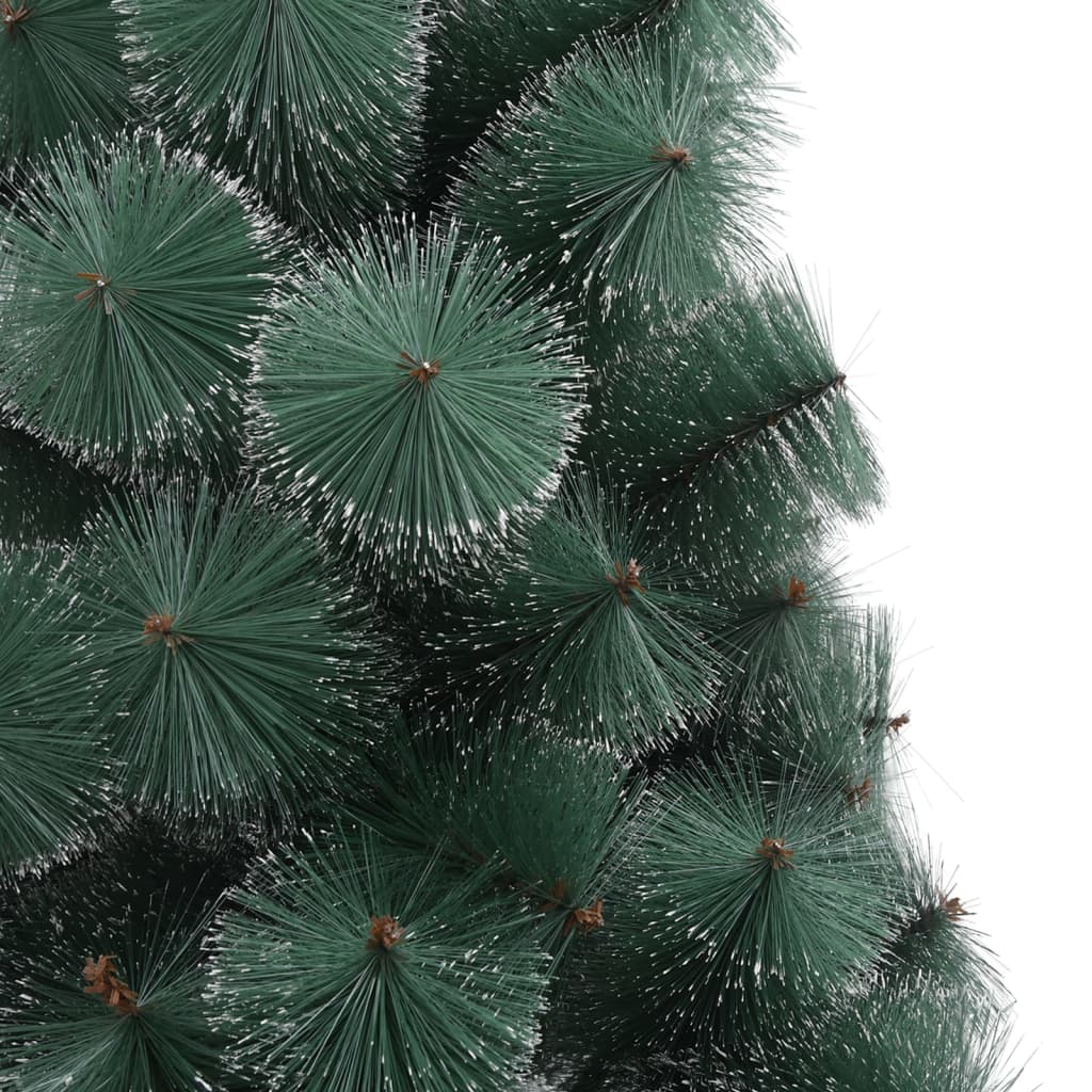 vidaXL Χριστ. Δέντρο Τεχνητό Προφωτισμένο Μισό Βάση Πράσινο 240εκ PET