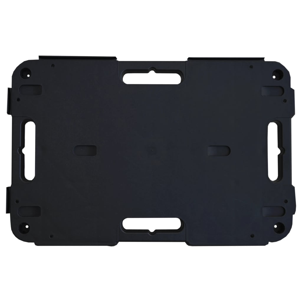 vidaXL Τρόλεϊ Μεταφοράς 5 Τεμ. Μαύρα 58 x 38 x 12 εκ. Πολυπροπυλένιο