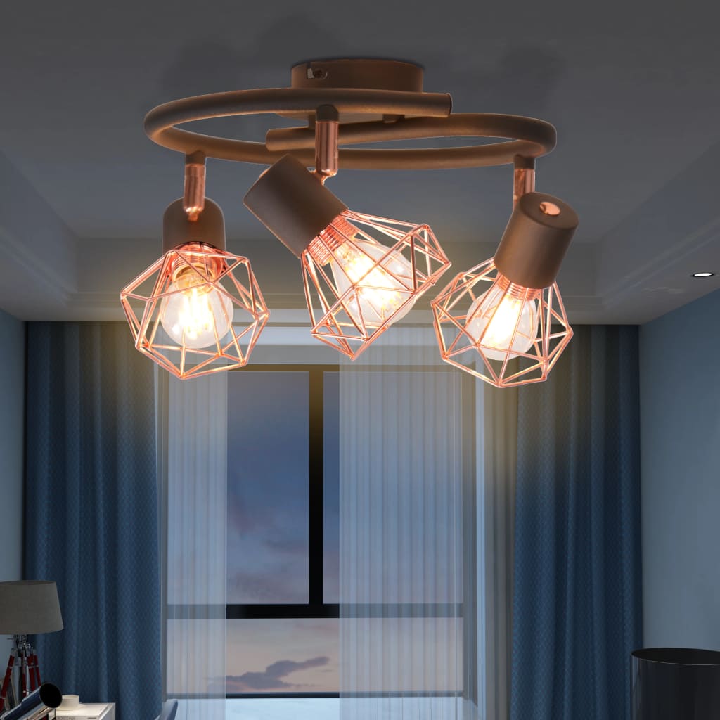 vidaXL Φωτιστικό Σποτ Ράγα με 3 Λαμπτήρες LED Filament 12 W