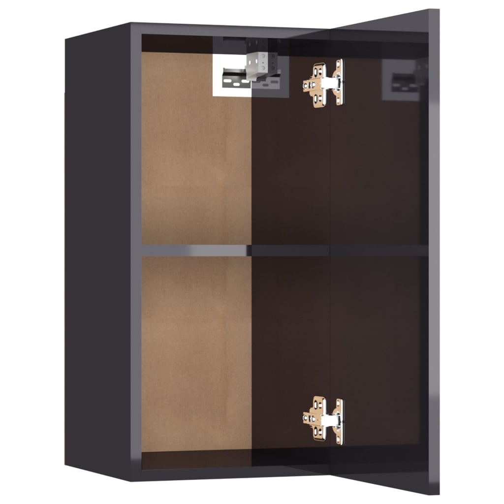vidaXL Έπιπλο Τηλεόρασης Γυαλιστερό Γκρι 30,5 x 30 x 60εκ. Μοριοσανίδα
