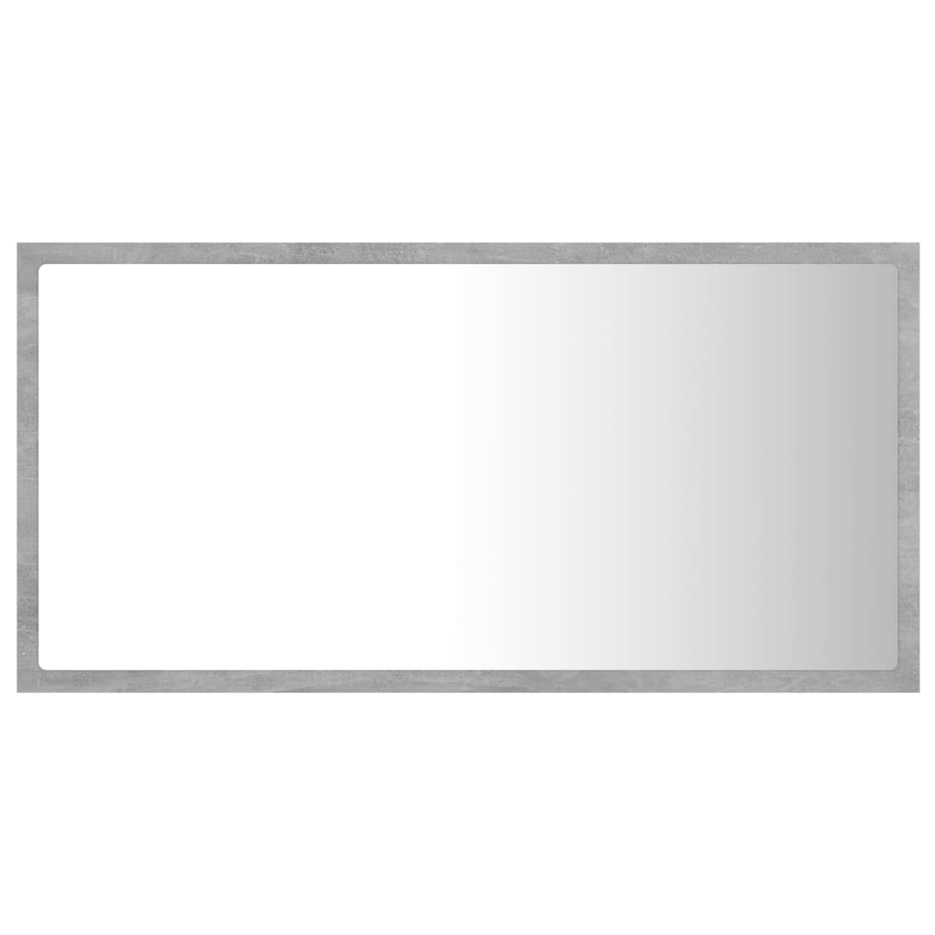 vidaXL Καθρέφτης Μπάνιου Γκρι Σκυροδέματος 80x8,5x37 εκ. Ακρυλικός