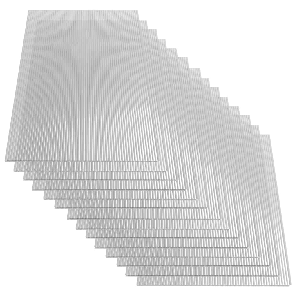 vidaXL Πολυκαρβονικά Φύλλα 14 τεμ. 4 χιλ. 121 x 60 εκ.