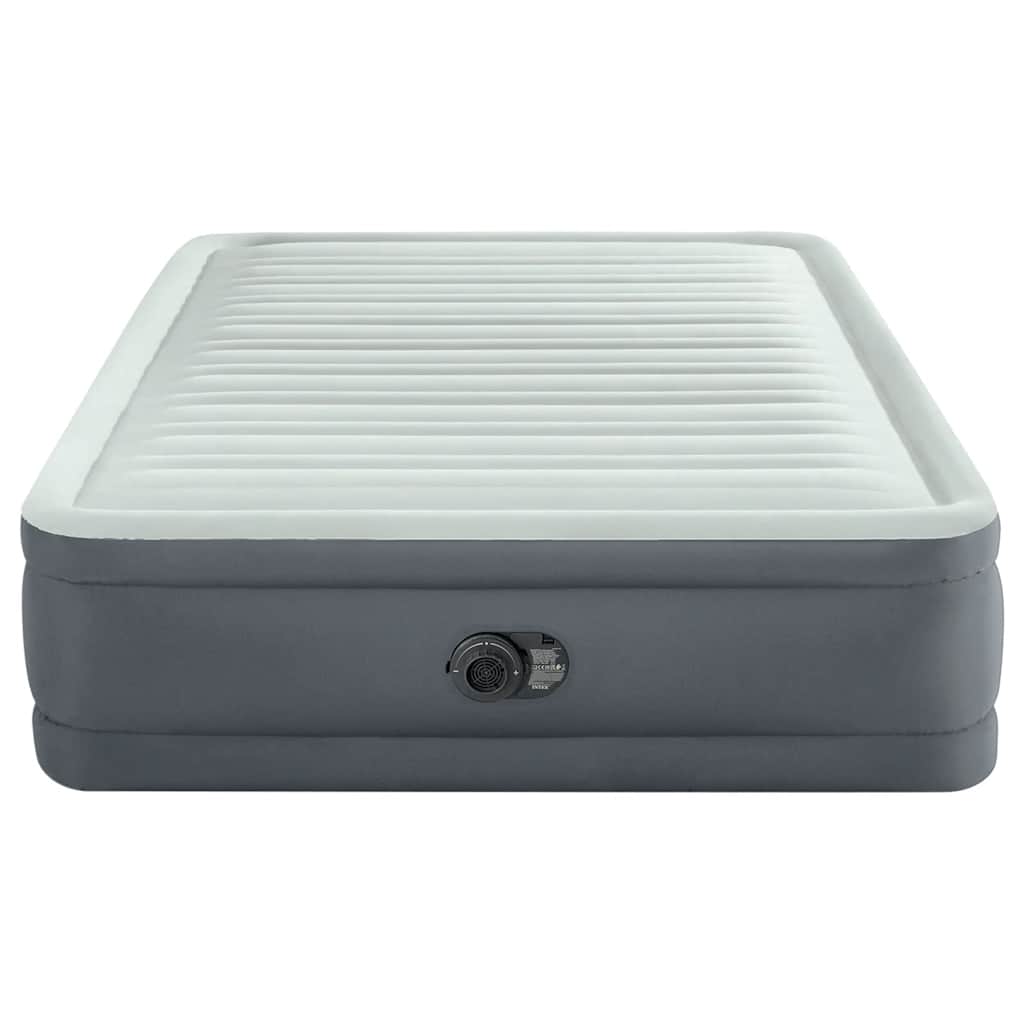 Intex Φουσκωτό Στρώμα PremAire Λευκό και Γκρι Διπλό 152 x 203 x 46 εκ.