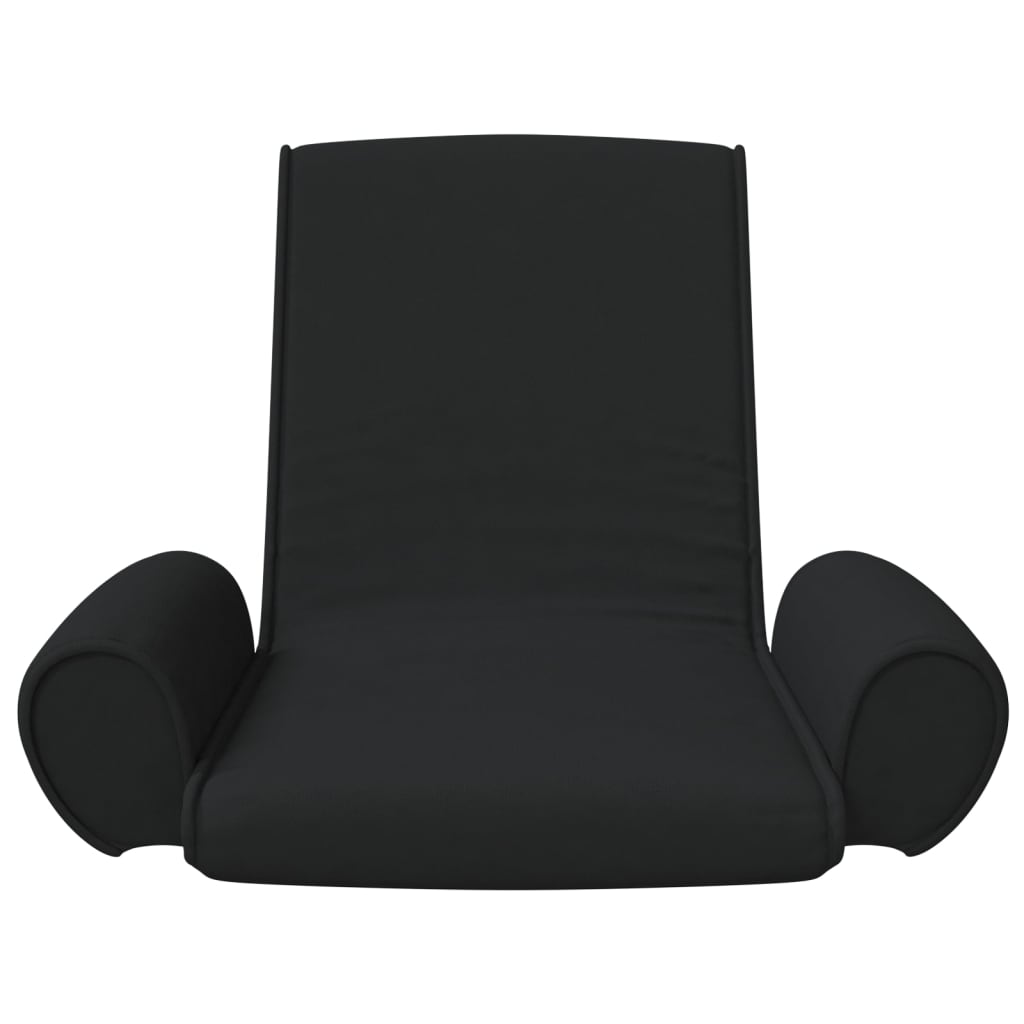 vidaXL Καρέκλα Δαπέδου Πτυσσόμενη Μαύρη Υφασμάτινη