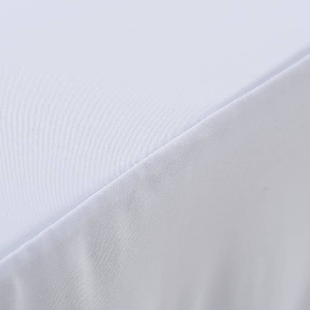 vidaXL Καλύμματα / Φούστες Τραπεζιού 2 τεμ. Λευκό 243 x 76 x 74 εκ.