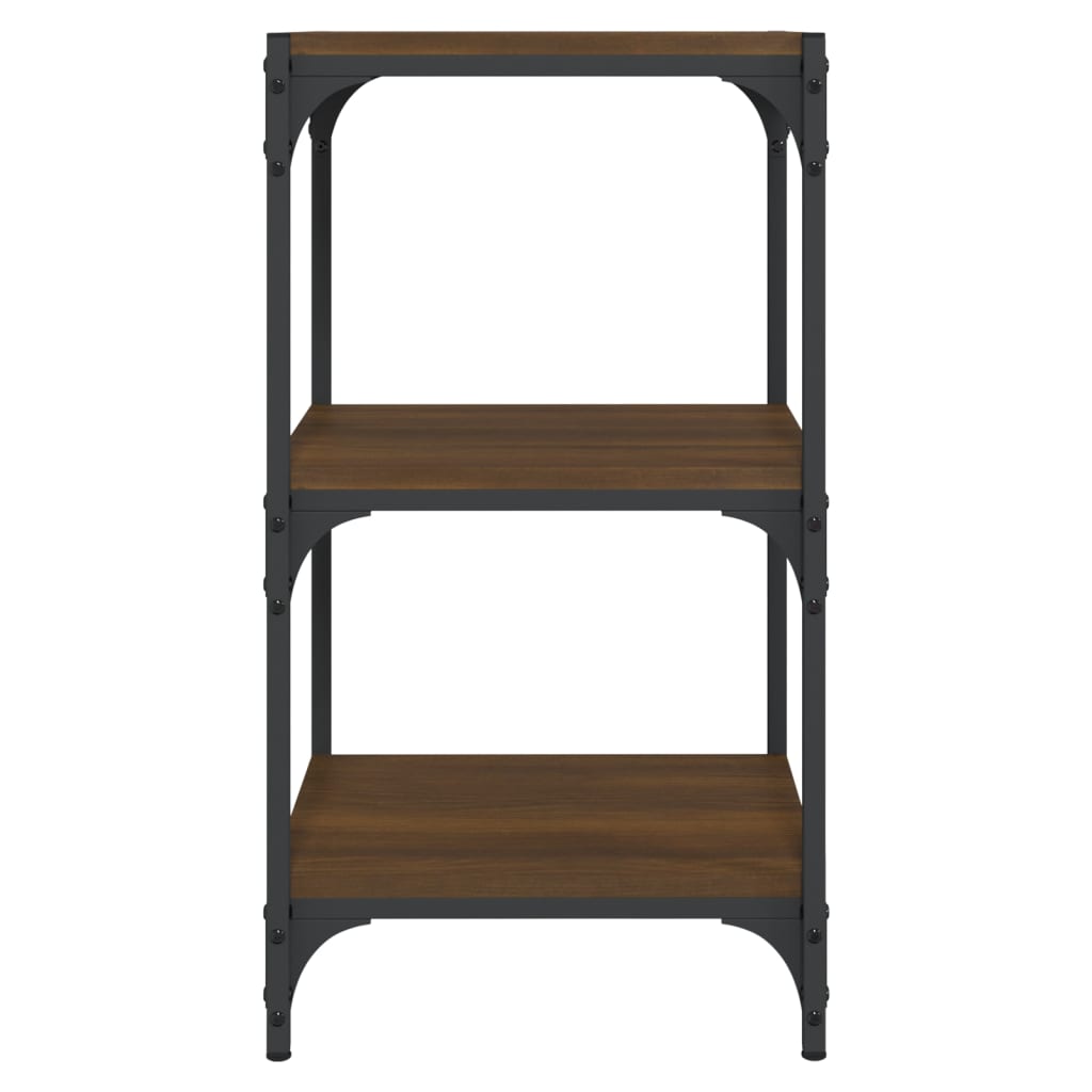 vidaXL Βιβλιοθήκη Καφέ Δρυς 40x33x70,5 εκ. Επεξεργασμένο Ξύλο & Ατσάλι