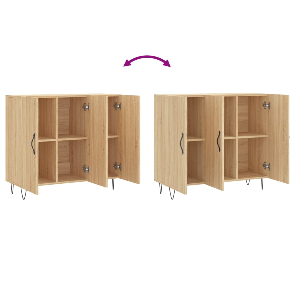 vidaXL Ντουλάπι Sonoma δρυς 90x34x80 εκ. Επεξεργασμένο Ξύλο