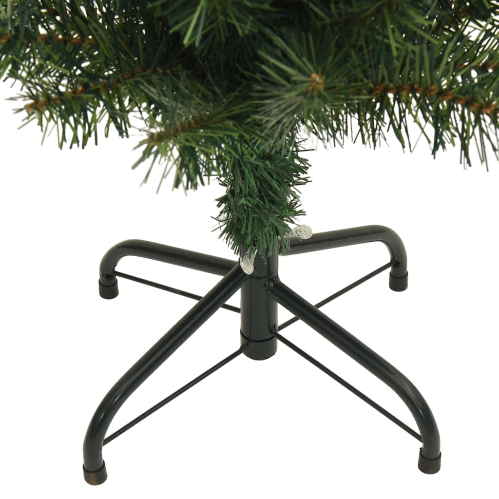 vidaXL Χριστουγεν. Δέντρο Slim Τεχνητό με Βάση Πράσινο 210 εκ.