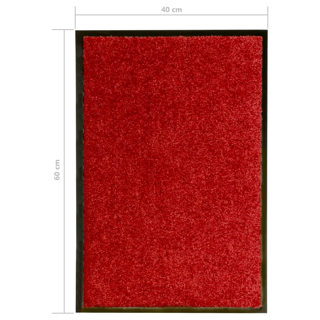 vidaXL Πατάκι Εισόδου Πλενόμενο Κόκκινο 40 x 60 εκ.