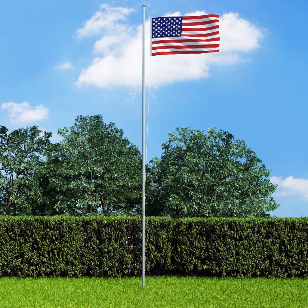 vidaXL Σημαία Ηνωμένων Πολιτειών Αμερικής 6,2 μ. με Ιστό Αλουμινίου