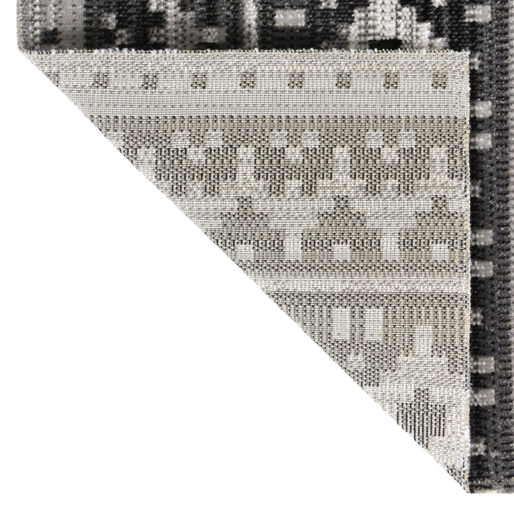 vidaXL Χαλί Εξωτερικού Χώρου με Επίπεδη Ύφανση Σκούρο Γκρι 80x150 εκ.