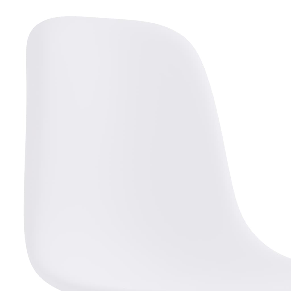 vidaXL Καρέκλες Τραπεζαρίας 4 τεμ. Λευκές Πλαστικές