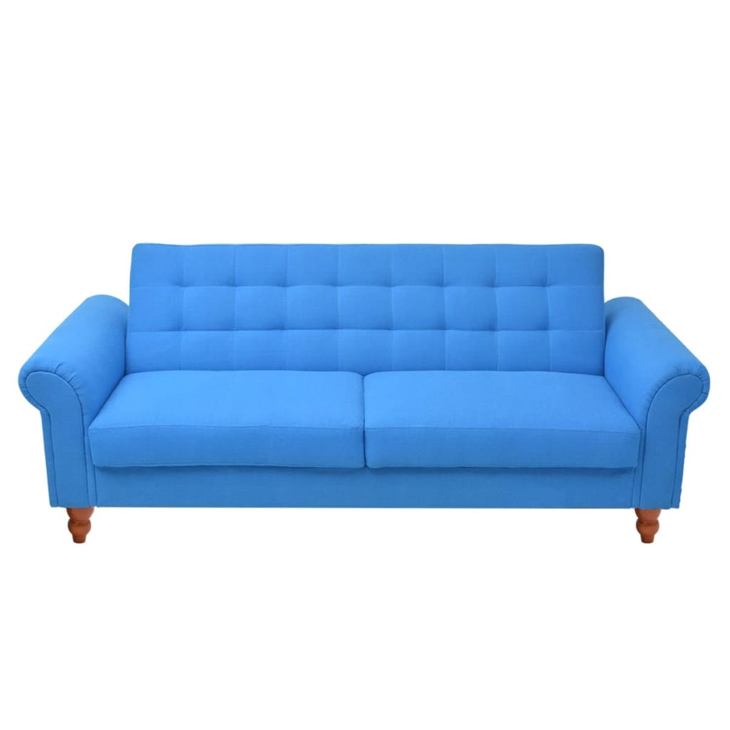 vidaXL Καναπές - Κρεβάτι Μπλε Υφασμάτινος