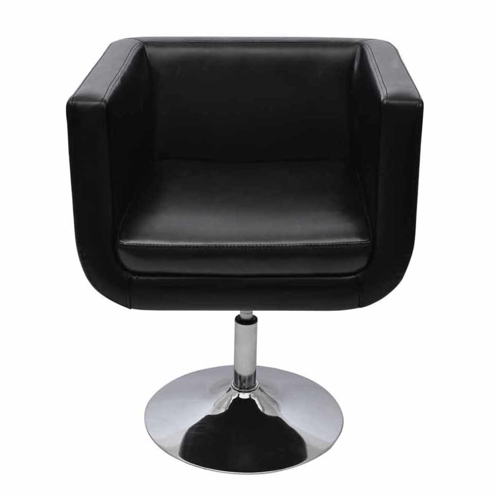vidaXL Καρέκλα Μπαρ Μαύρη από Συνθετικό Δέρμα