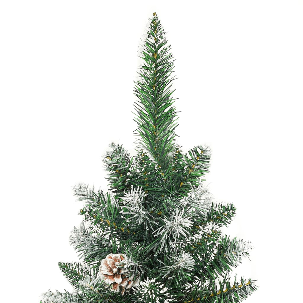 vidaXL Χριστουγεννιάτικο Δέντρο Τεχνητό Λεπτό Με Βάση 240 εκ. από PVC
