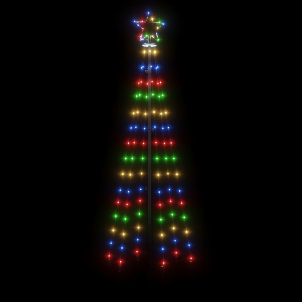 vidaXL Χριστουγεννιάτικο Δέντρο Κώνος 108 LED Πολύχρωμο 70 x 180 εκ.