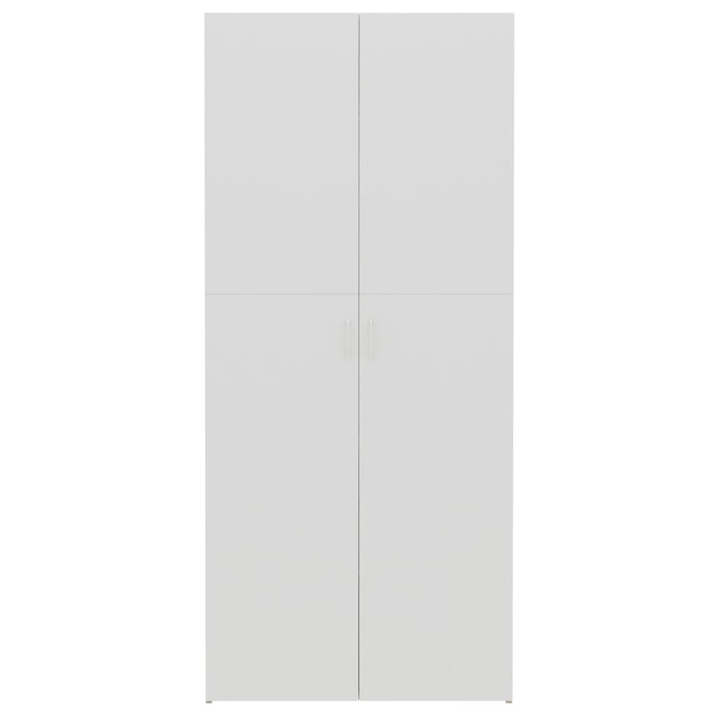 vidaXL Παπουτσοθήκη Λευκή / Sonoma Δρυς 80x35,5x180 εκ. Μοριοσανίδα