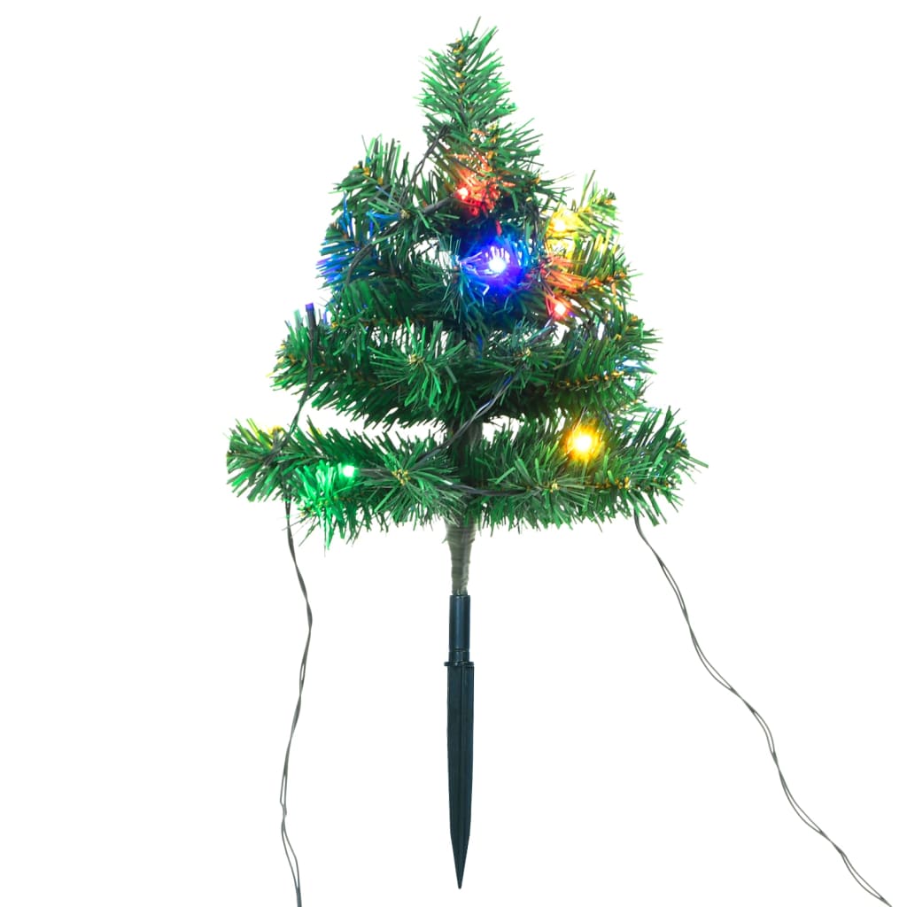 vidaXL Χριστουγεννιάτικα Δέντρα 6 τεμ. με Πολύχρωμα LED 45 εκ. από PVC