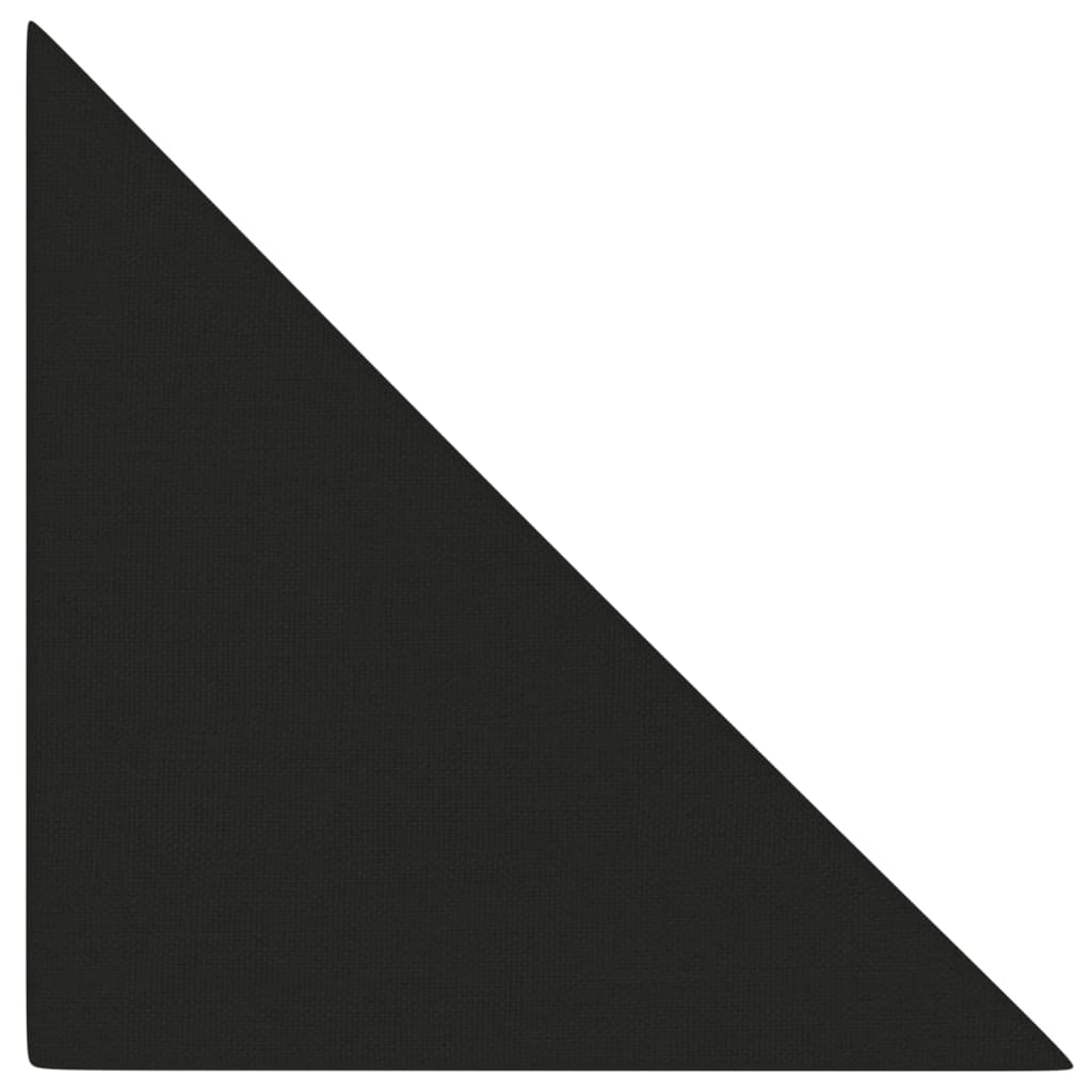vidaXL Πάνελ Τοίχου 12 τεμ. Μαύρα 30x30 εκ. 0,54 μ² Υφασμάτινα