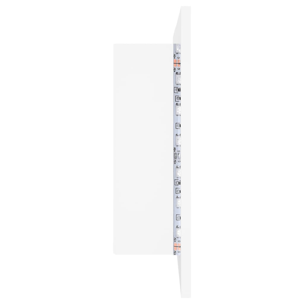 vidaXL Καθρέφτης Μπάνιου με Ντουλάπι LED Λευκός 80x12x45 εκ. Ακρυλικός