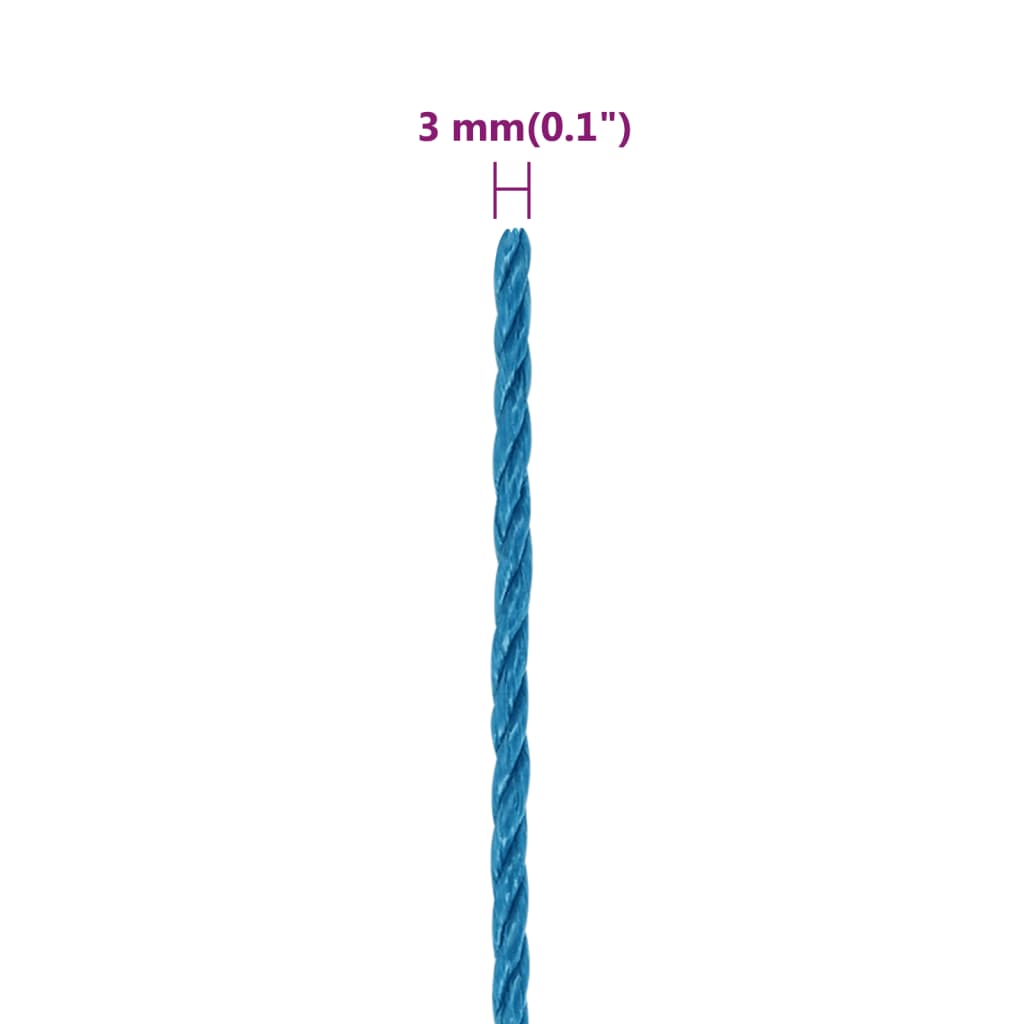 vidaXL Σχοινί Εργασίας Μπλε 3 χιλ. 25 μ. από Πολυπροπυλένιο