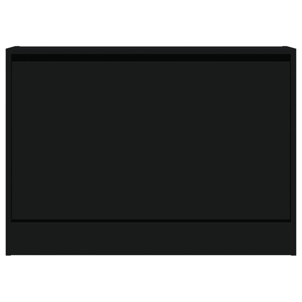 vidaXL Παπουτσοθήκη Μαύρη 80x21x57 εκ. από Επεξεργασμένο Ξύλο