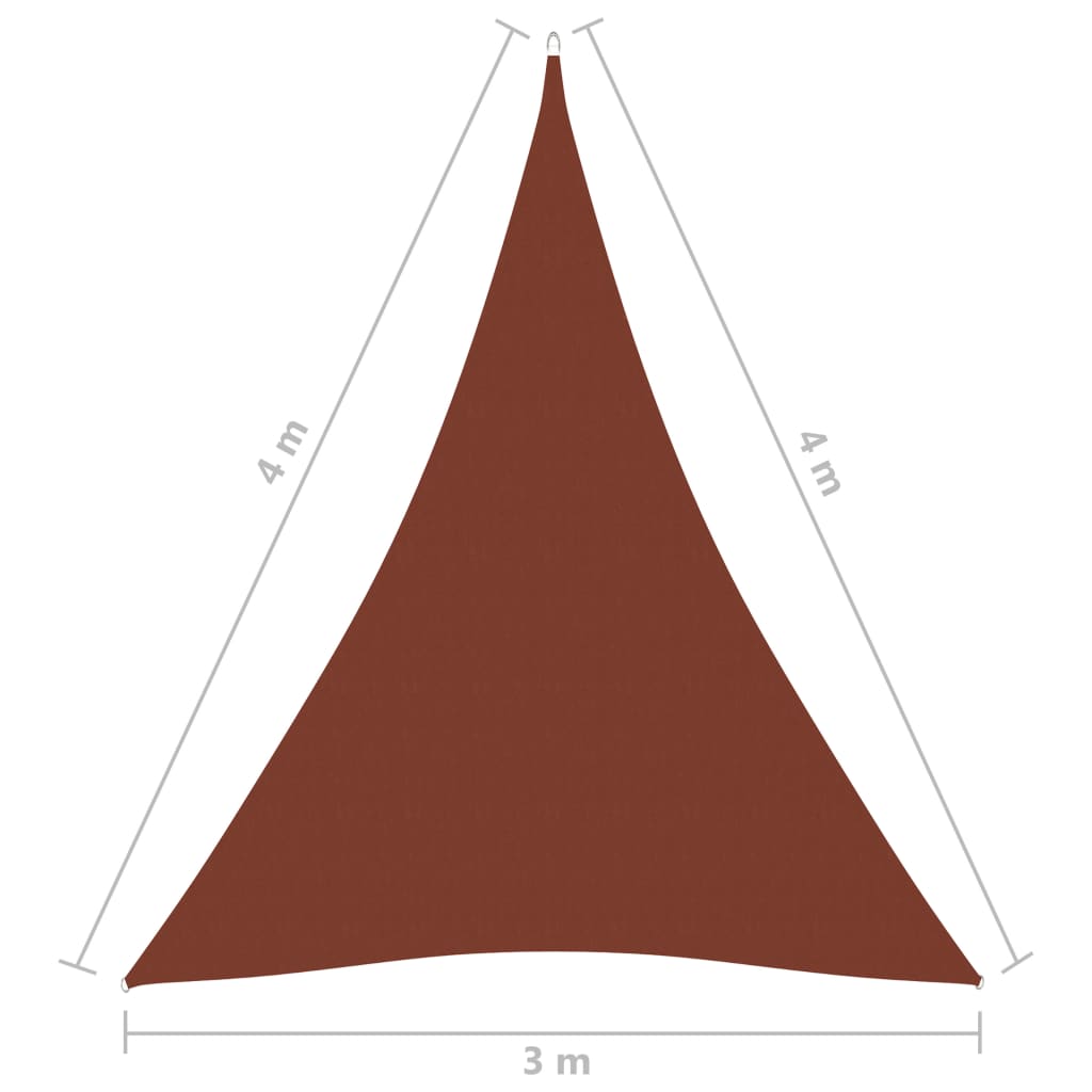 vidaXL Πανί Σκίασης Τρίγωνο Τερακότα 3 x 4 x 4 μ. από Ύφασμα Oxford