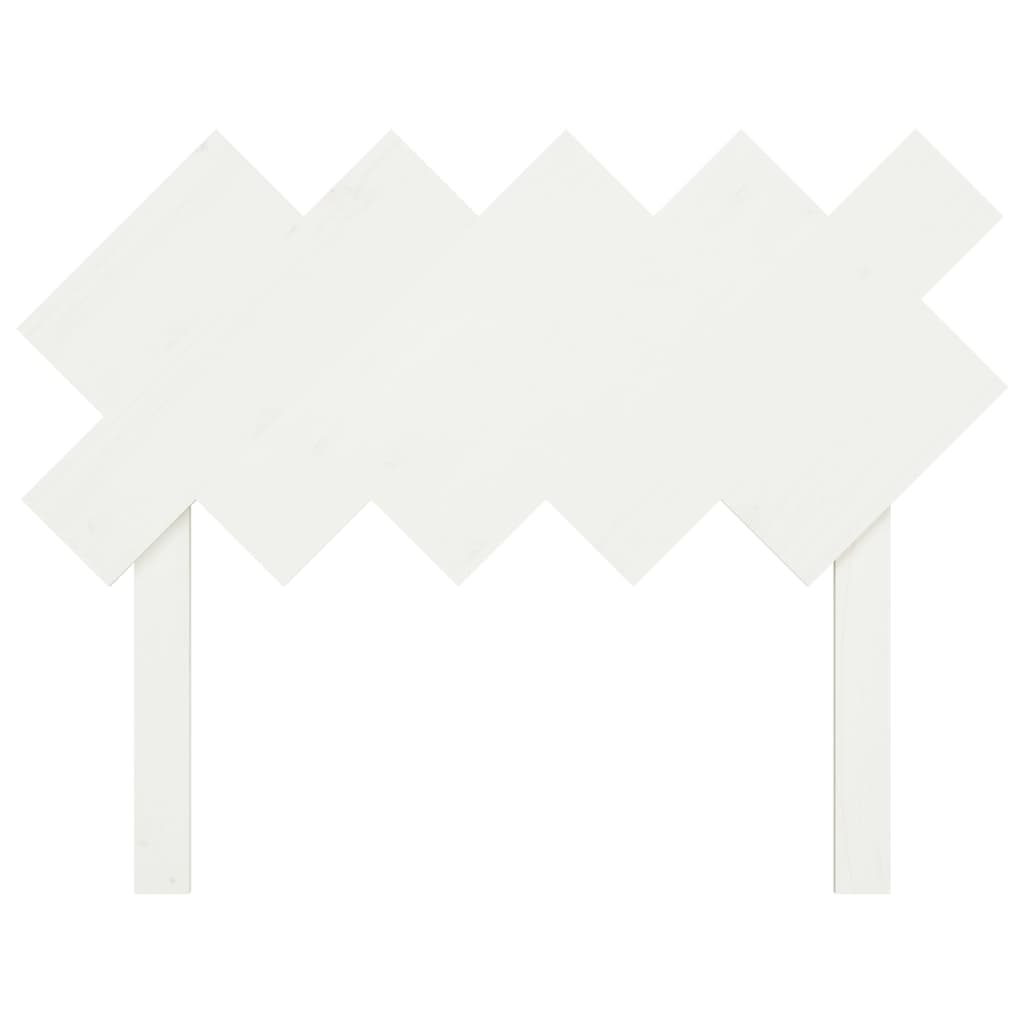 vidaXL Κεφαλάρι Κρεβατιού Λευκό 104x3x80,5 εκ. από Μασίφ Ξύλο Πεύκου