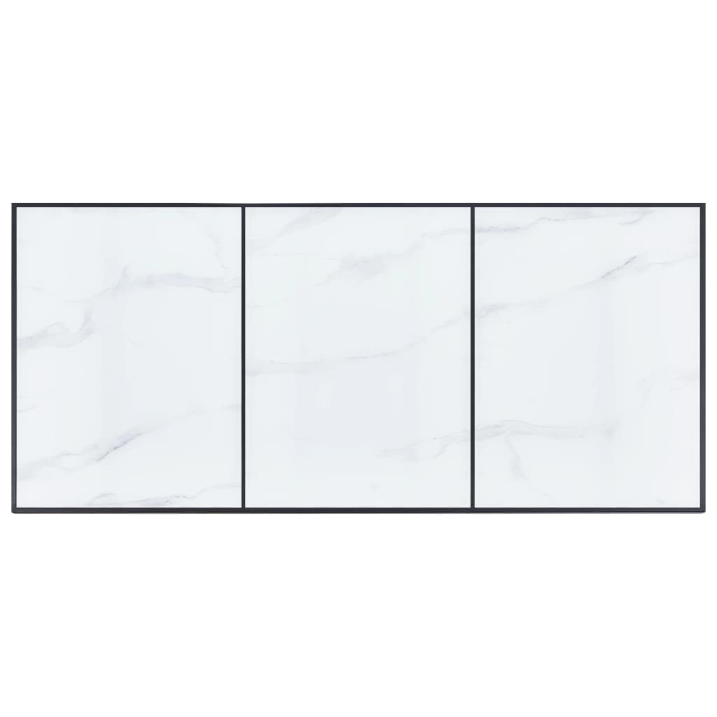 vidaXL Τραπεζαρία Λευκή 200 x 100 x 75 εκ. από Ψημένο Γυαλί