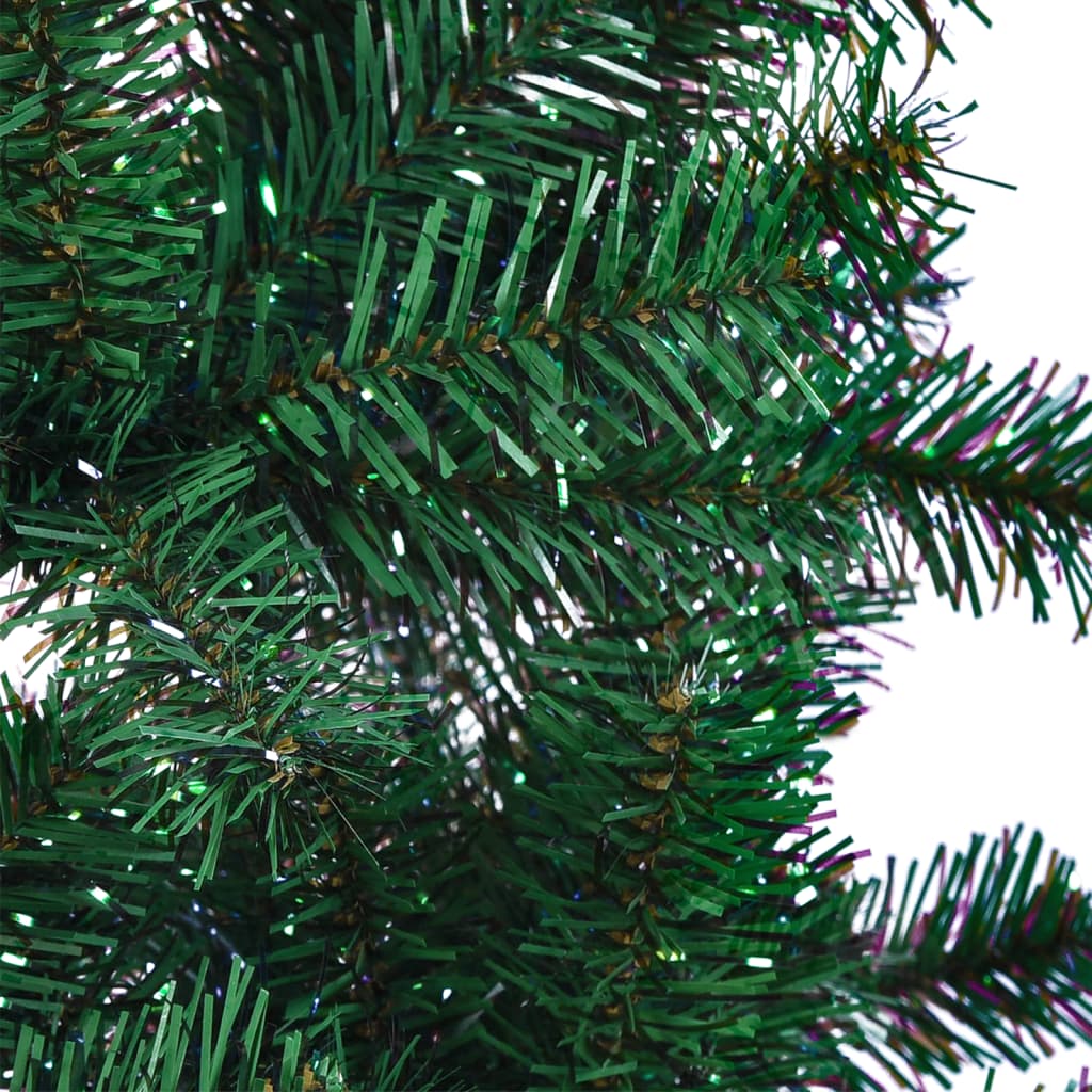 vidaXL Χριστουγεννιάτικο Δέντρο Τεχνητό Ιριδ. Άκρες Πράσινο 210 εκ PVC