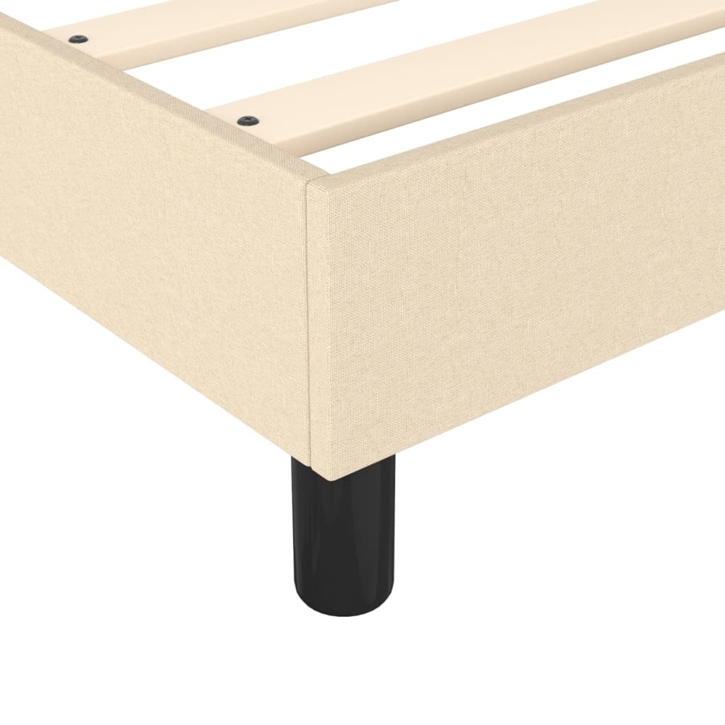 vidaXL Πλαίσιο Κρεβατιού Boxspring Κρεμ 90 x 200 εκ. Υφασμάτινο