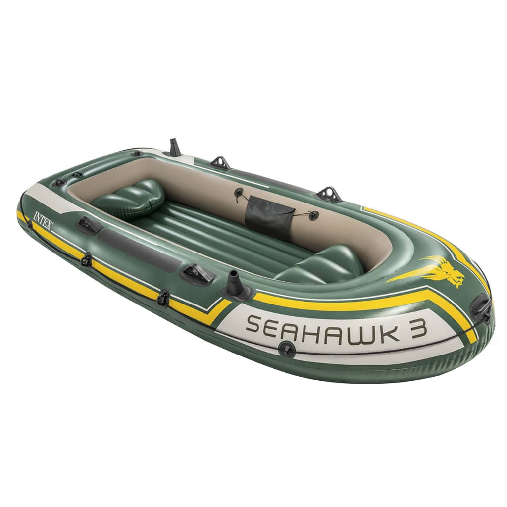 Intex Σετ Φουσκωτού Σκάφους Seahawk 3 με Κινητήρα και Βάση