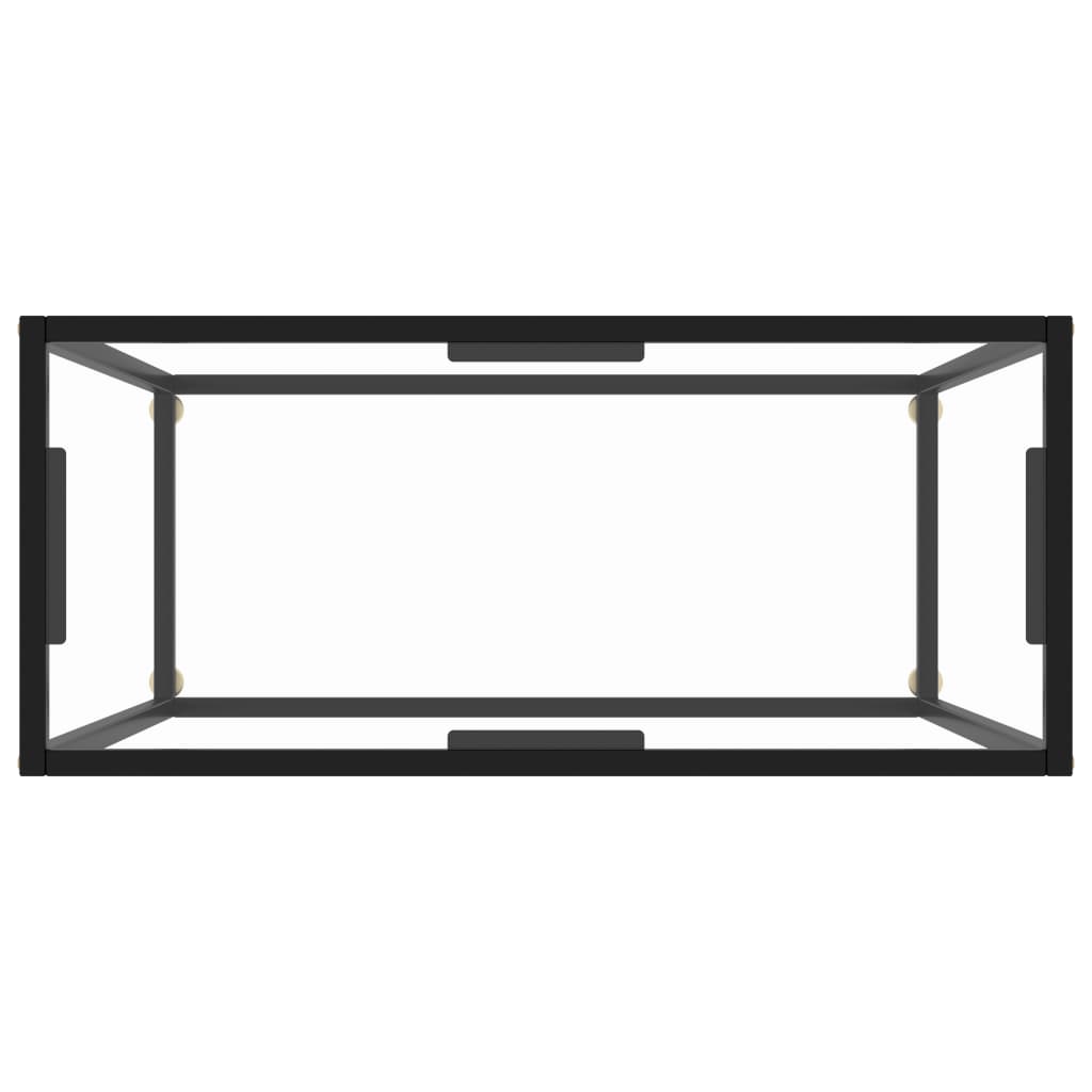 vidaXL Τραπέζι Κονσόλα Διαφανές 80 x 35 x 75 εκ. από Ψημένο Γυαλί