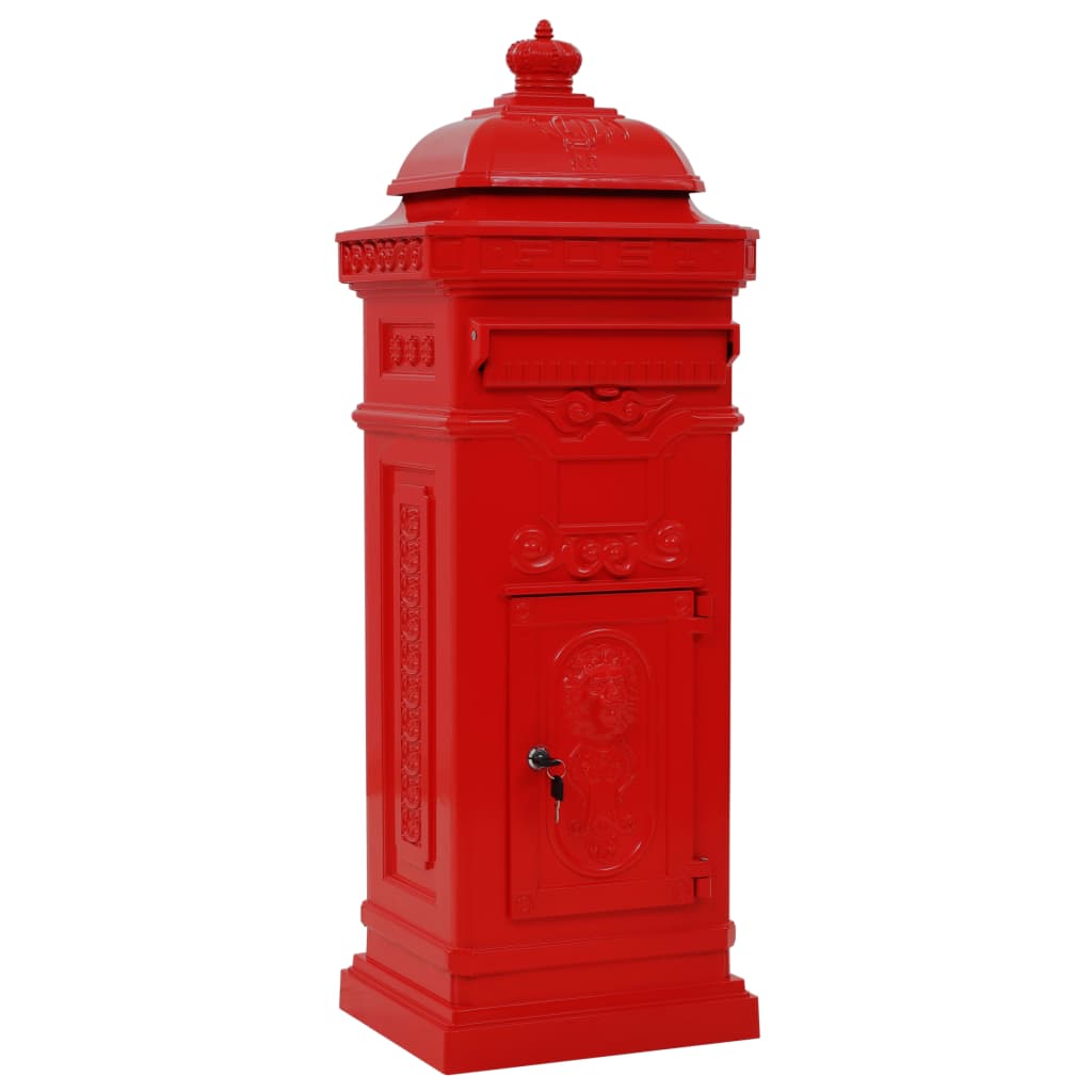 vidaXL Γραμματοκιβώτιο Vintage Στιλ Κόκκινο με Αντοχή στη Σκουριά