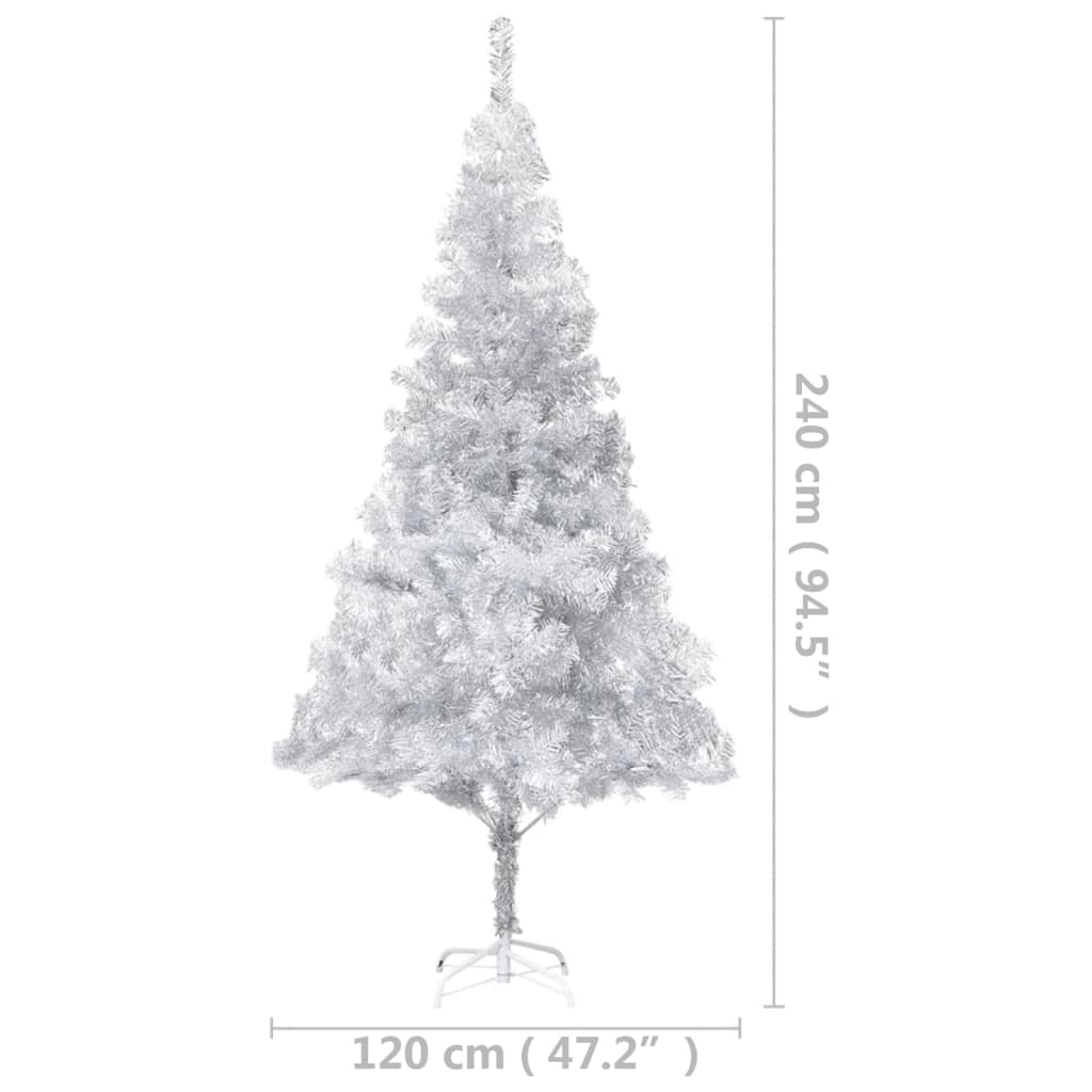vidaXL Χριστουγεν. Δέντρο Προφωτισμένο Τεχνητό Βάση Χρυσό 240 εκ PET