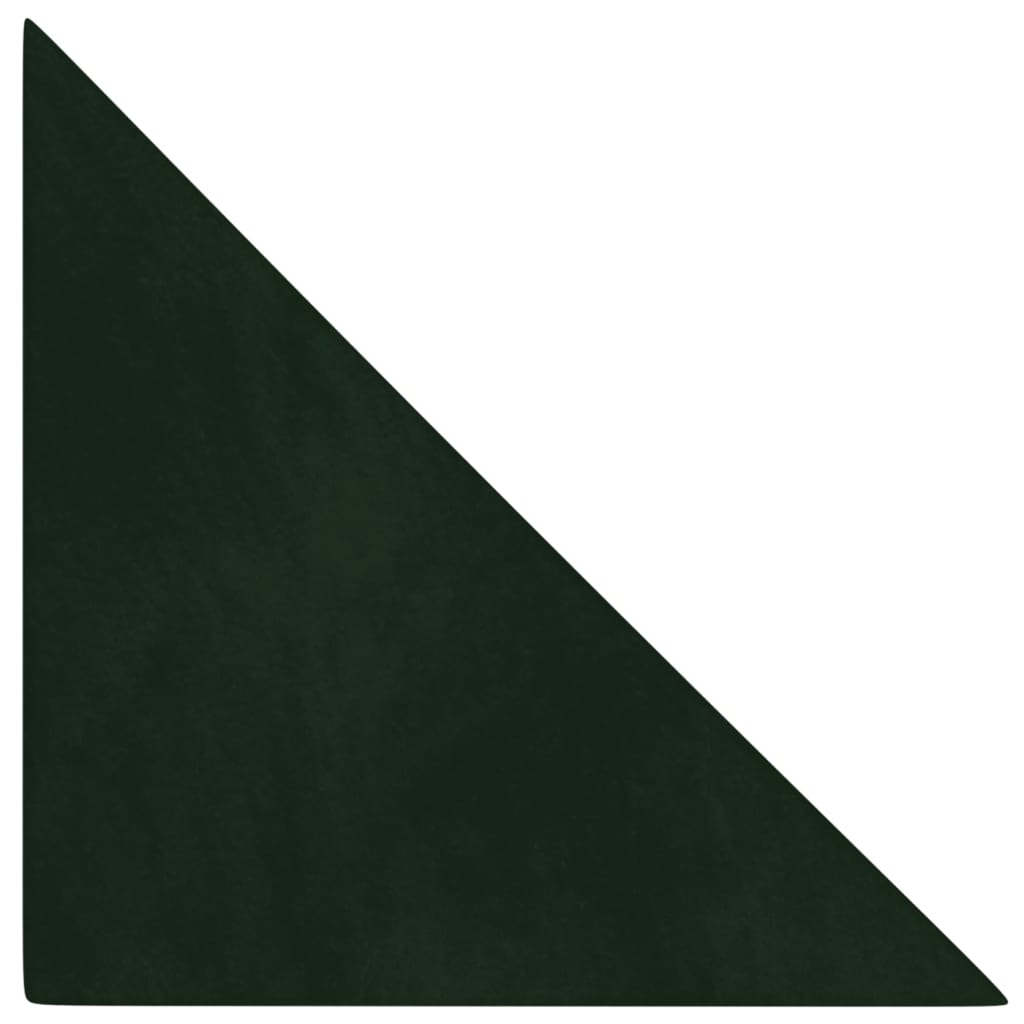 vidaXL Πάνελ Τοίχου 12 τεμ. Σκούρο πράσινο 30x30 εκ. 0,54 μ² Βελούδινα