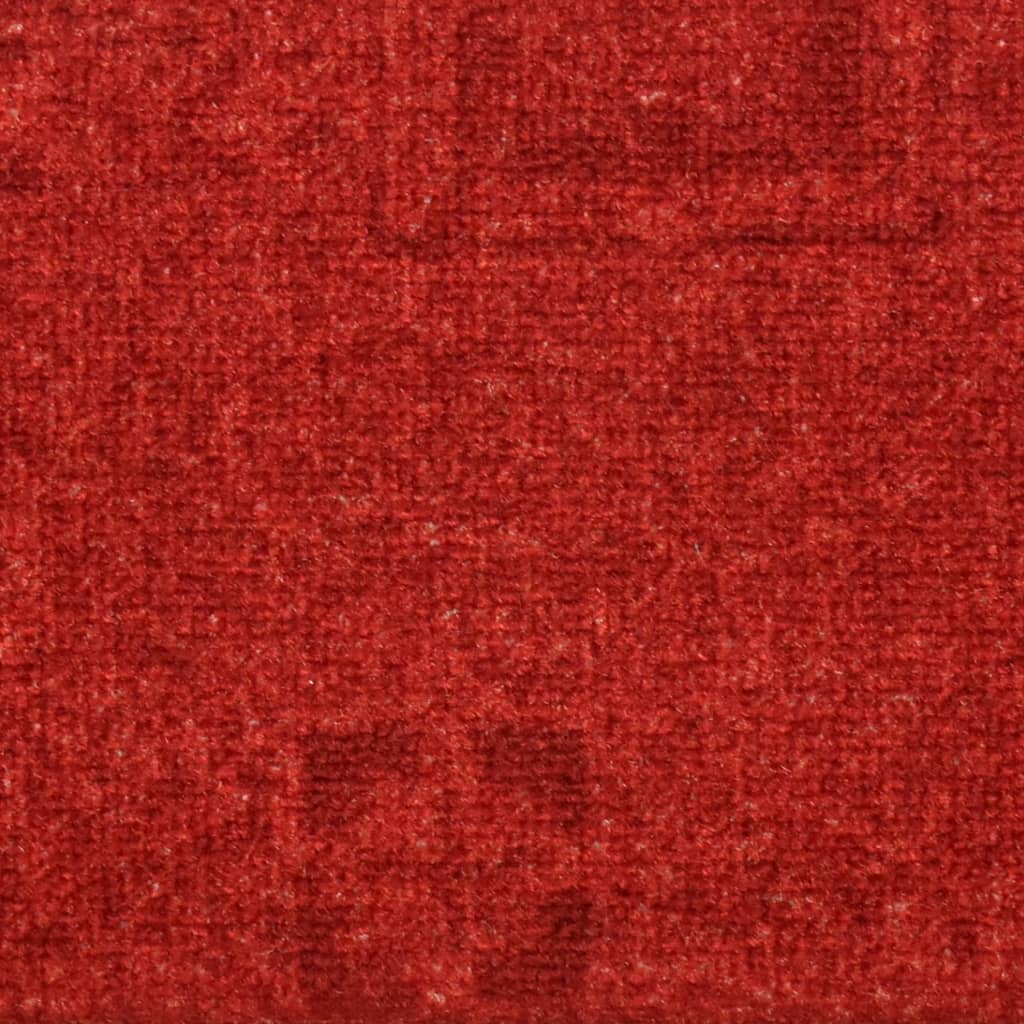 vidaXL Πατάκια Σκάλας Αυτοκόλλητα 15 τεμ. Κόκκινα 65 x 21 x 4 εκ.