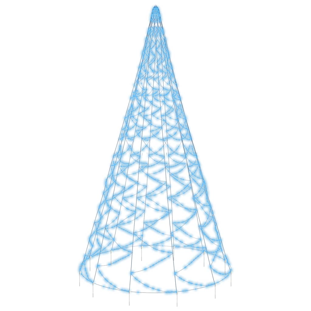 vidaXL Χριστουγεννιάτικο Δέντρο για Ιστό Σημαίας 3000 LED Μπλε 800 εκ.