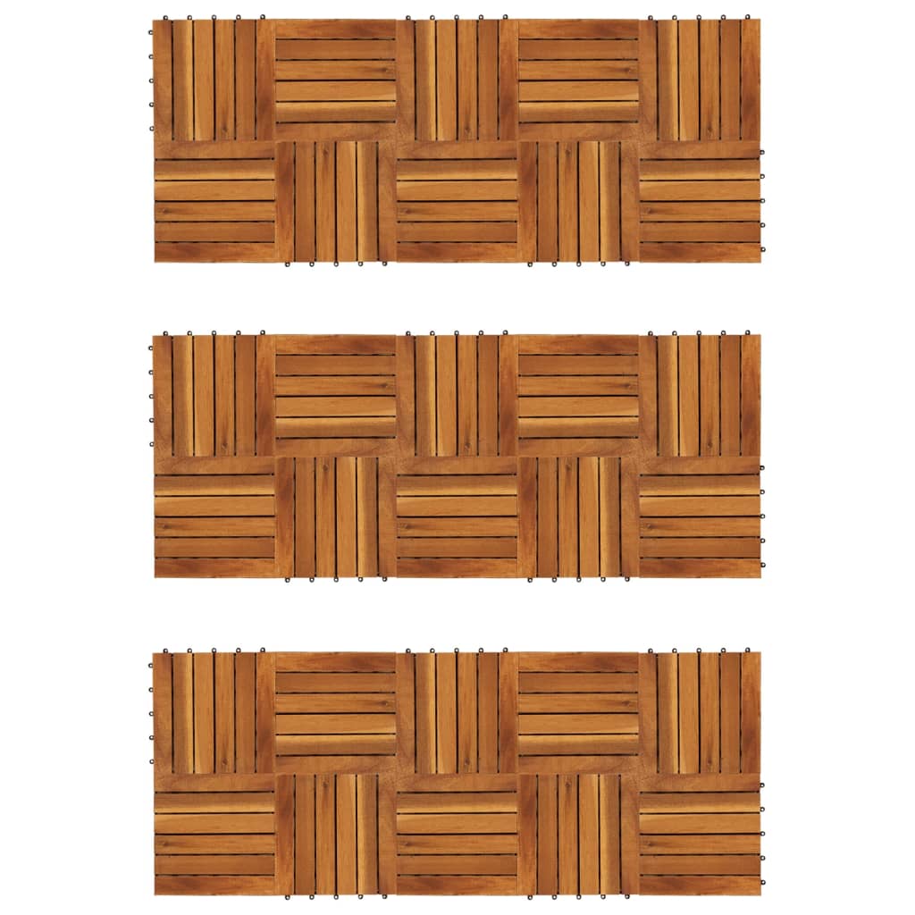 Πλακάκια Deck Κάθετο Σχέδιο Σετ 30 τεμ. 30 x 30 εκ. από Ξύλο Ακακίας