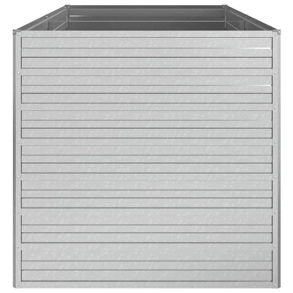 vidaXL Ζαρντινιέρα Υπερυψωμένη Ασημί 160x80x77 εκ. Γαλβανισμ. Χάλυβας