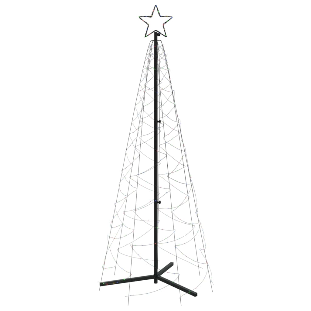 vidaXL Χριστουγεννιάτικο Δέντρο Κώνος 200 LED Πολύχρωμο 70 x 180 εκ.