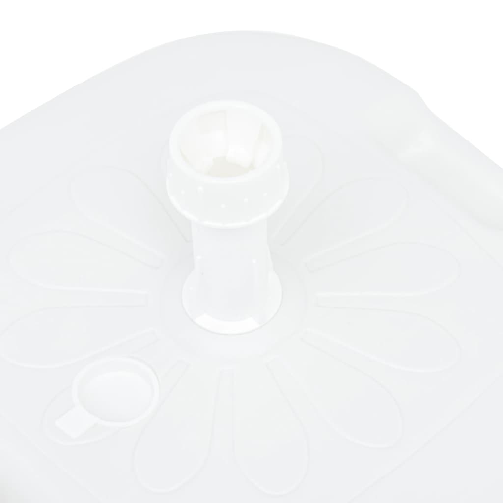vidaXL Βάση Ομπρέλας Λευκή 16 Λίτρα Πλαστική για Άμμο / Νερό