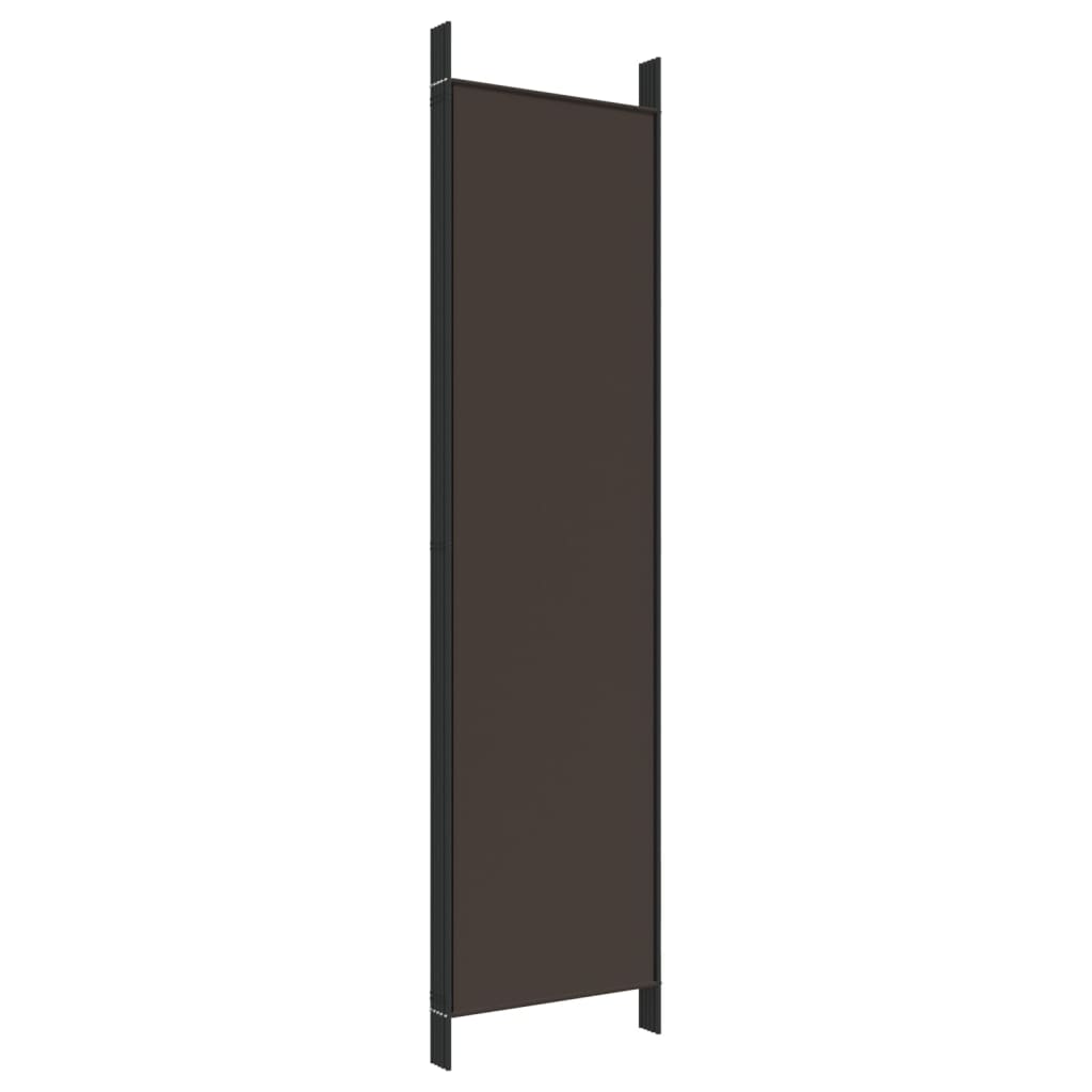 vidaXL Διαχωριστικό Δωματίου με 5 Πάνελ Καφέ 250x200 εκ. από Ύφασμα