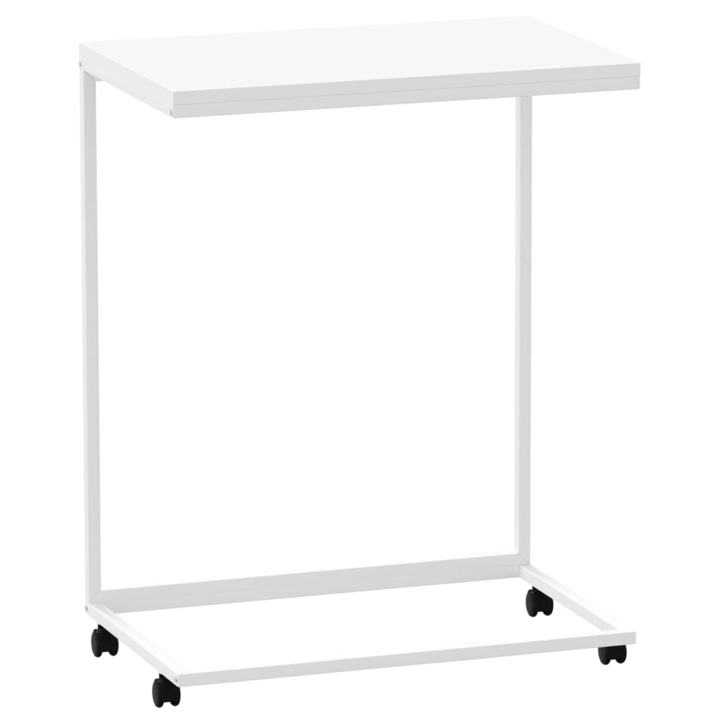 vidaXL Βοηθητικό Τραπέζι με Ρόδες Λευκό 55 x 35 x 70 εκ. Επεξ. Ξύλο