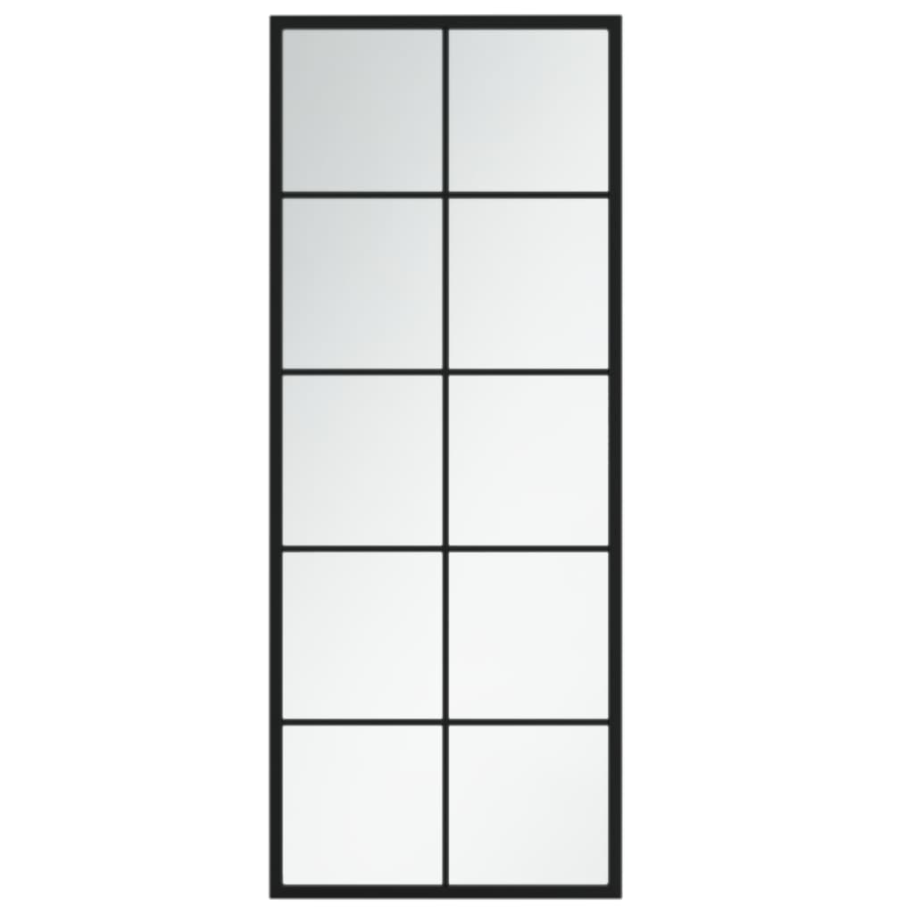 vidaXL Καθρέφτης Τοίχου Μαύρος 100 x 40 εκ. Μεταλλικός